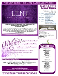 March 10th Bulletin and Inserts
