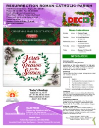 December 13th Bulletin and Inserts