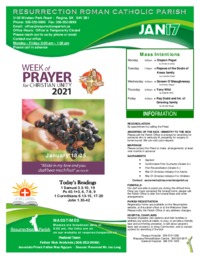 January 17 2021 Bulletin and Inserts