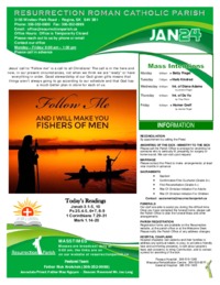 January 24 2021 Bulletin and Inserts