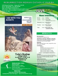 July 25 2021 Bulletin and Inserts