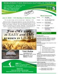 July 5 2020 Bulletin and Inserts