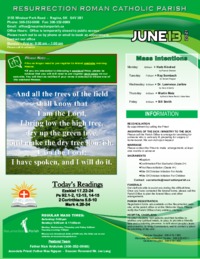 June 13th 2021 Bulletin and Inserts