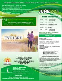 June 20th Bulletin and Inserts