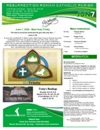 June 7 2020 Bulletin and Inserts