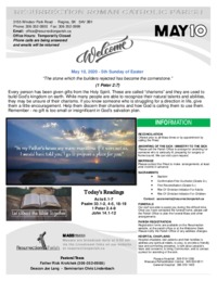 May 10th 2020 Bulletin and Inserts