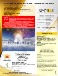 May 16th 2021 Bulletin and Inserts