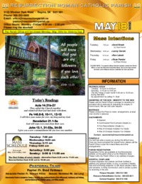 May 18 2025 Bulletin and Inserts