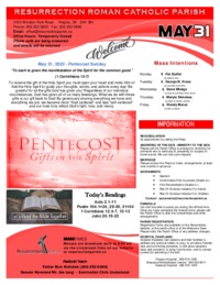 May 31st Bulletin and Inserts