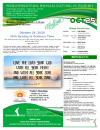 October 25 2020 Bulletin and inserts