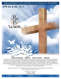 Resurrection Parish Easter 2019 Bulletin and Inserts